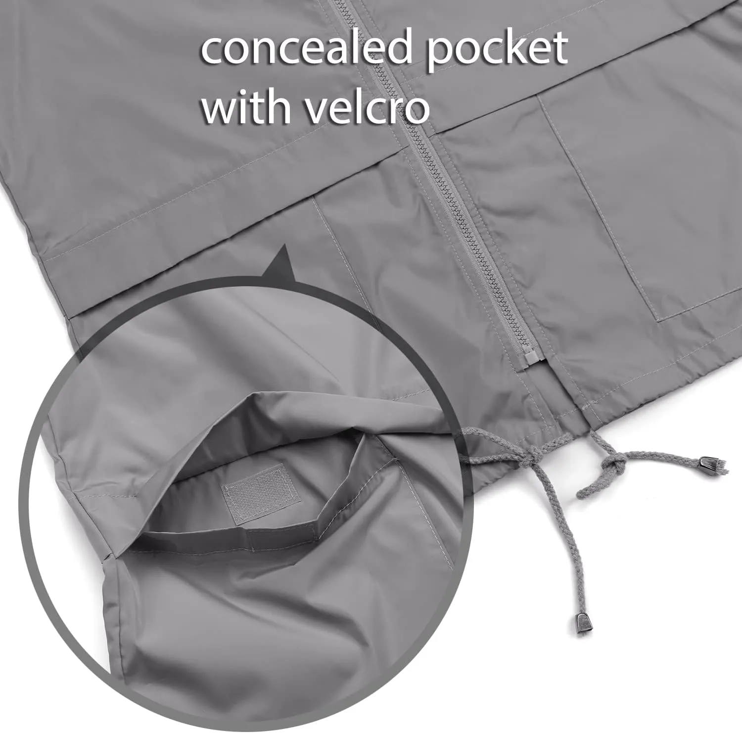 PESION Women's Waterproof Raincoat Lightweight Rain Jacket Hooded Windbreaker with Pocket for Outdoor