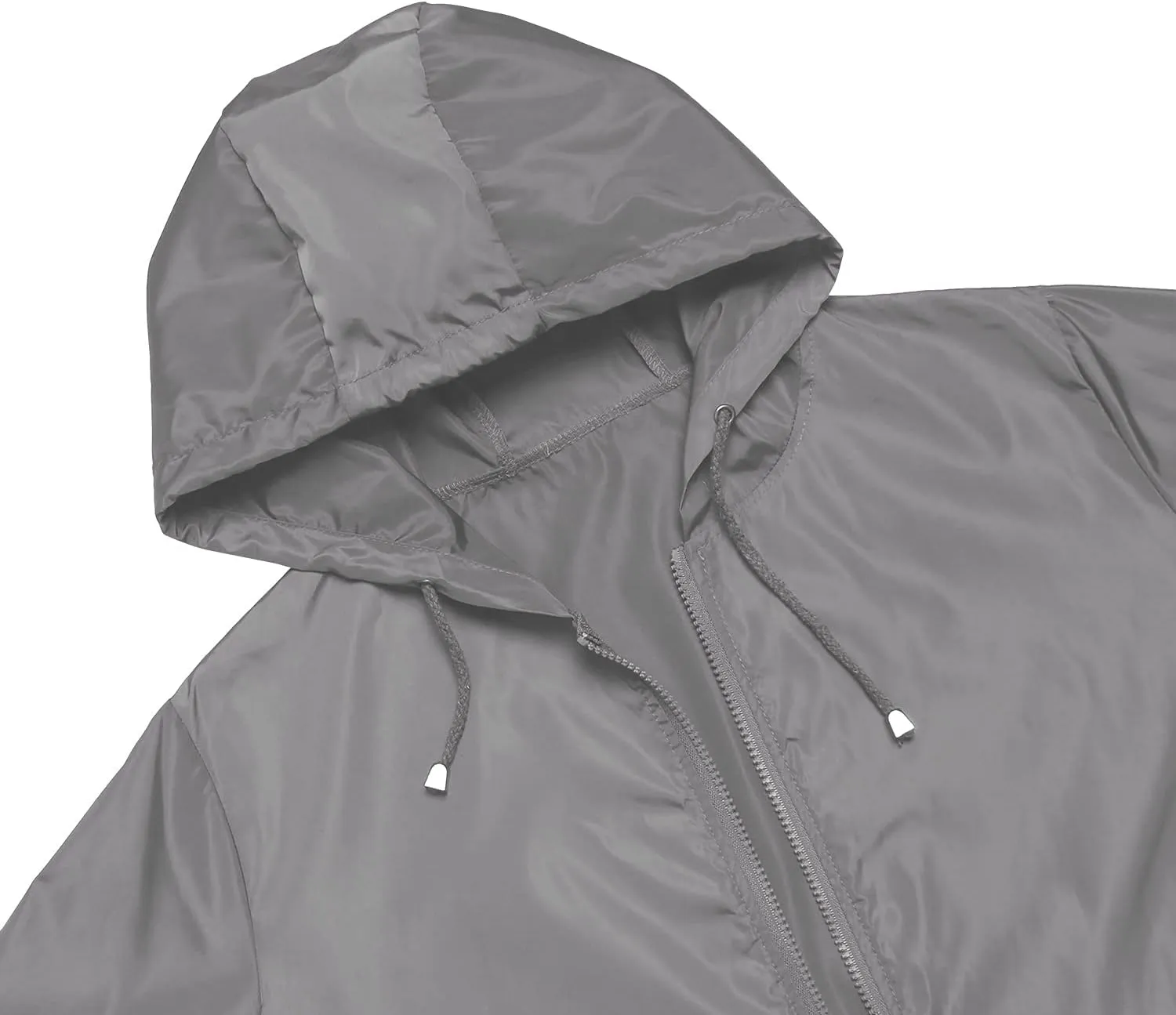 PESION Women's Waterproof Raincoat Lightweight Rain Jacket Hooded Windbreaker with Pocket for Outdoor