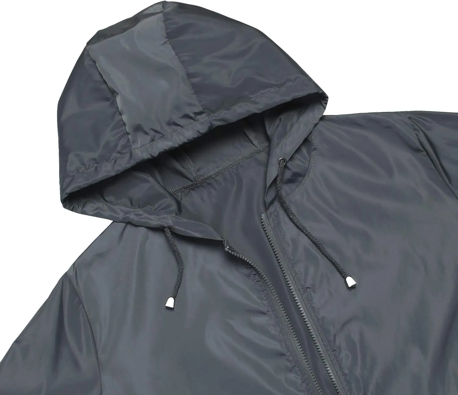 PESION Women's Waterproof Raincoat Lightweight Rain Jacket Hooded Windbreaker with Pocket for Outdoor