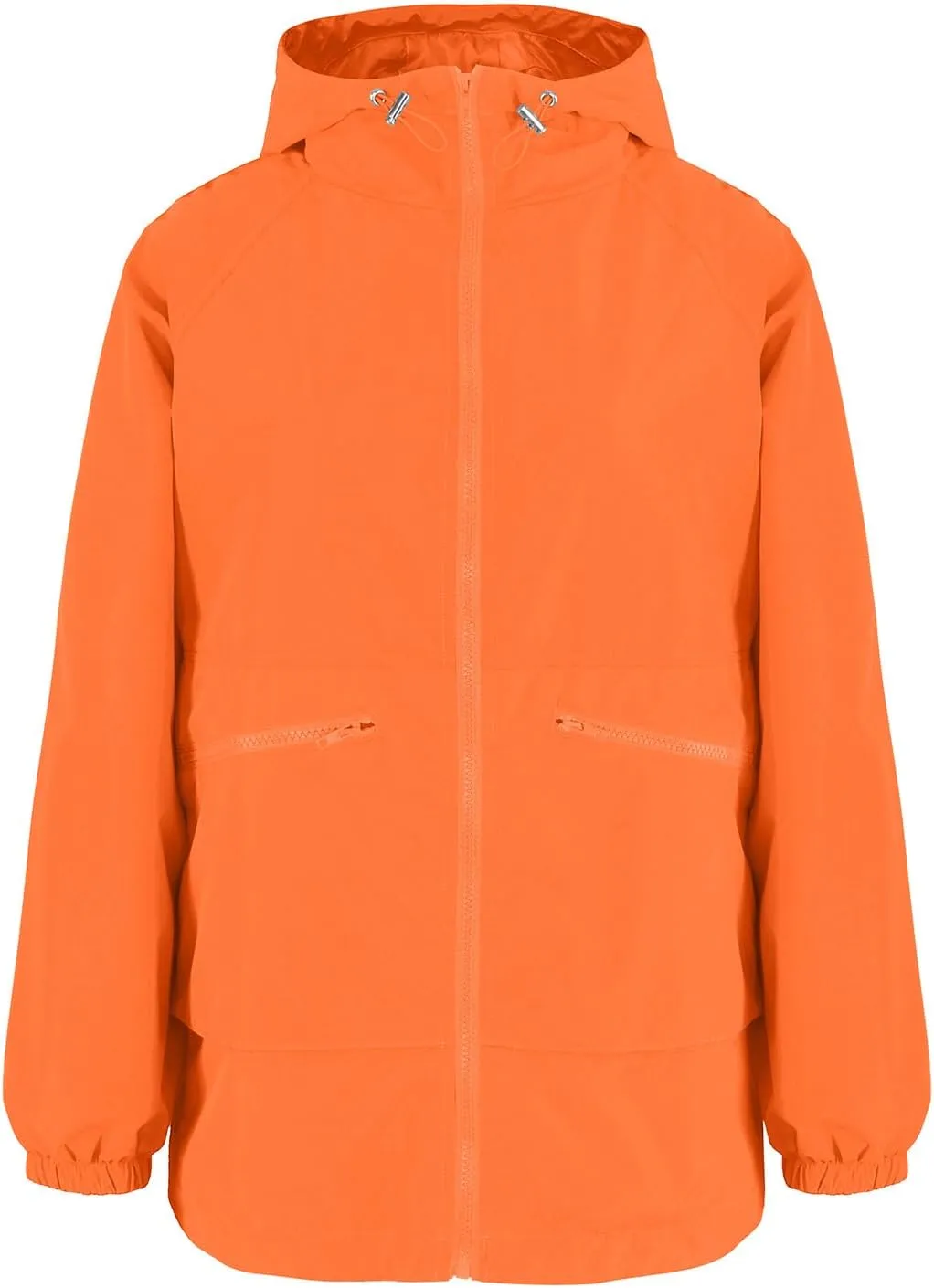 PESION Womens Waterproof Raincoat Lightweight Rain Jacket Trench Coat Hooded Windbreaker With Pockets for Outdoor