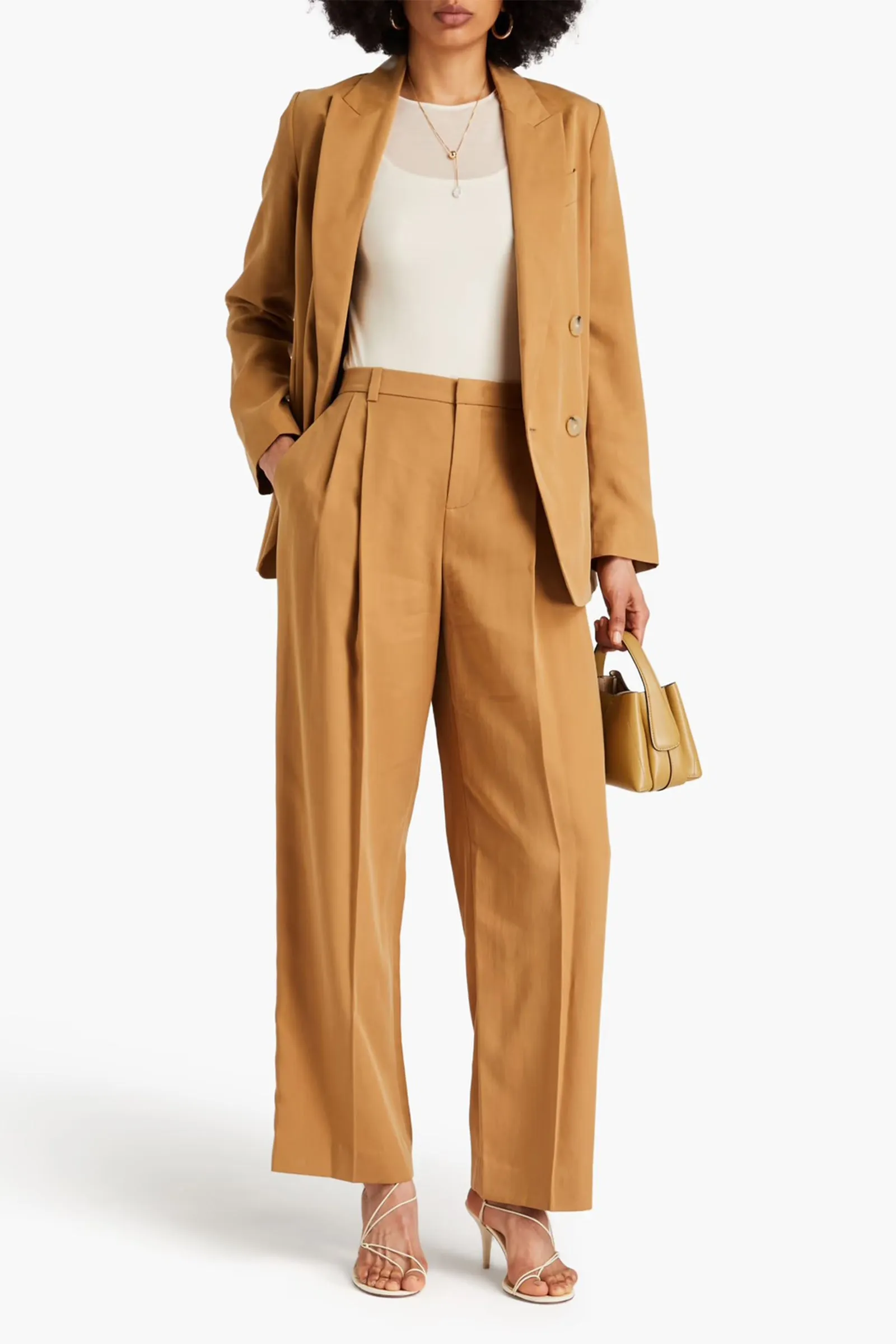 Pleated TENCEL™-Blend Will Wide-Leg Pants