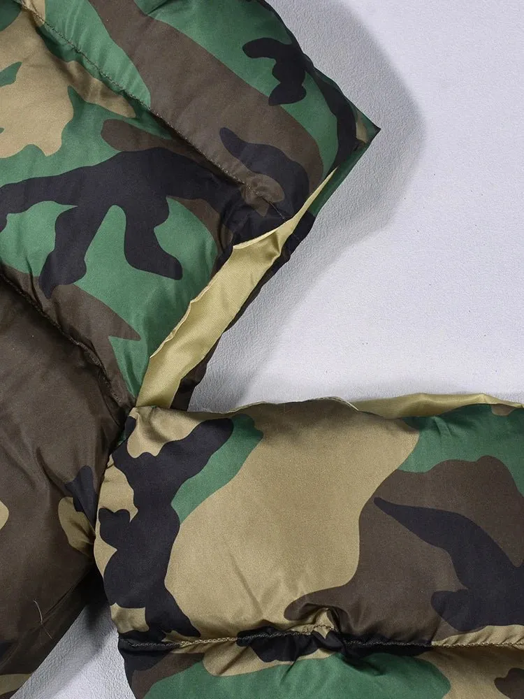 Pre Order:  Cutout Shoulder Camouflage Jacket