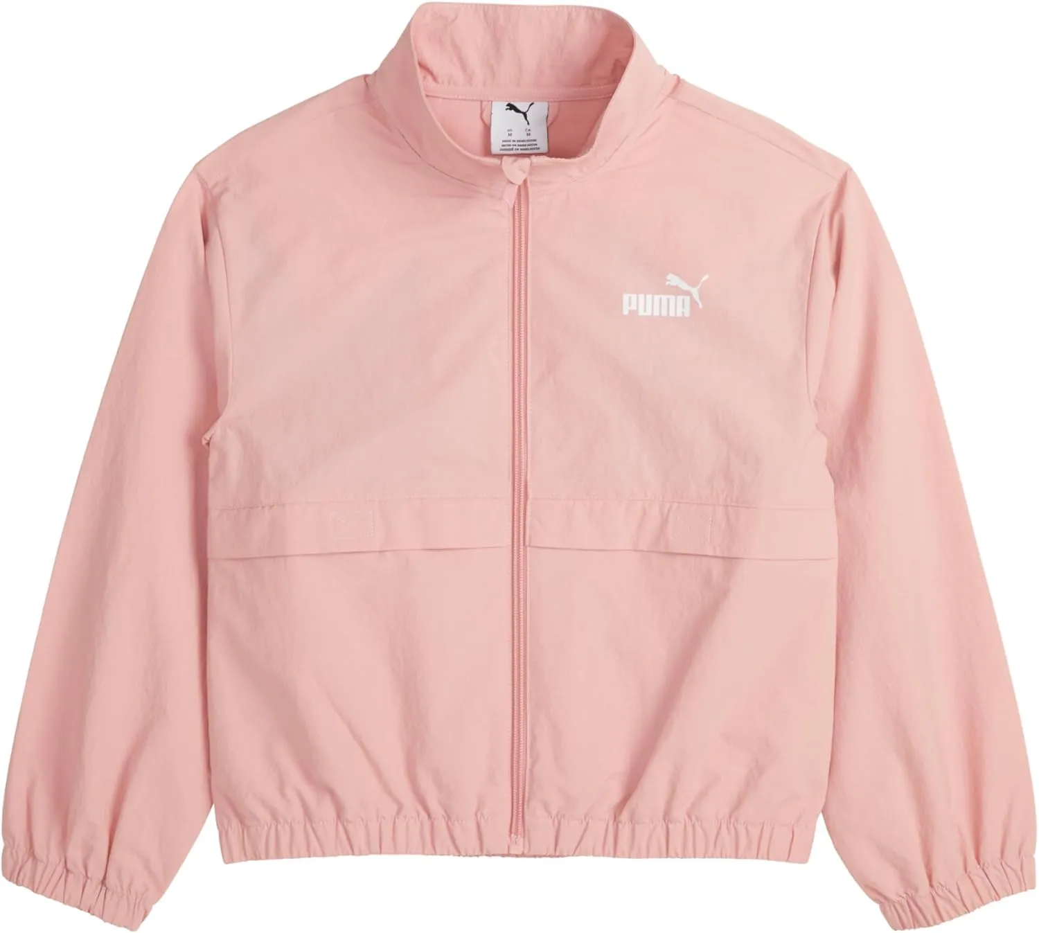 PUMA Girls' Windbreaker Jacket, Zip Up Closure, Lightweight