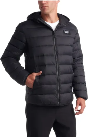 Reebok Men's Jacket  Lightweight Hooded Quilted Puffer Coat  Warm Insulated Winter Jacket for Men (S-4X)