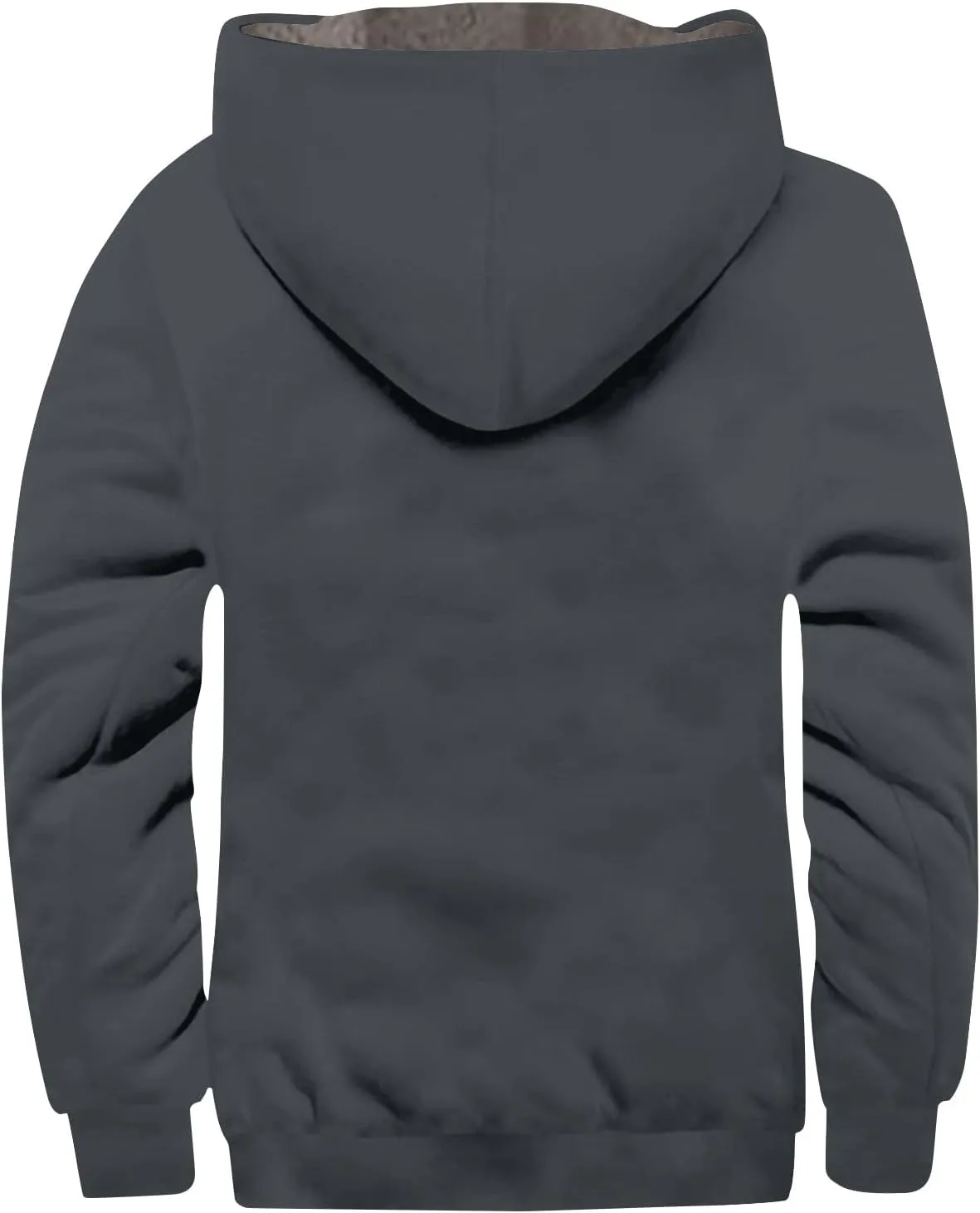 RTRDE Mens Winter Jacket Zip Up Sweatshirts Fleece Jackets Thick Sherpa Lined Hoodie Coats Outwear Jacket, S-8XL