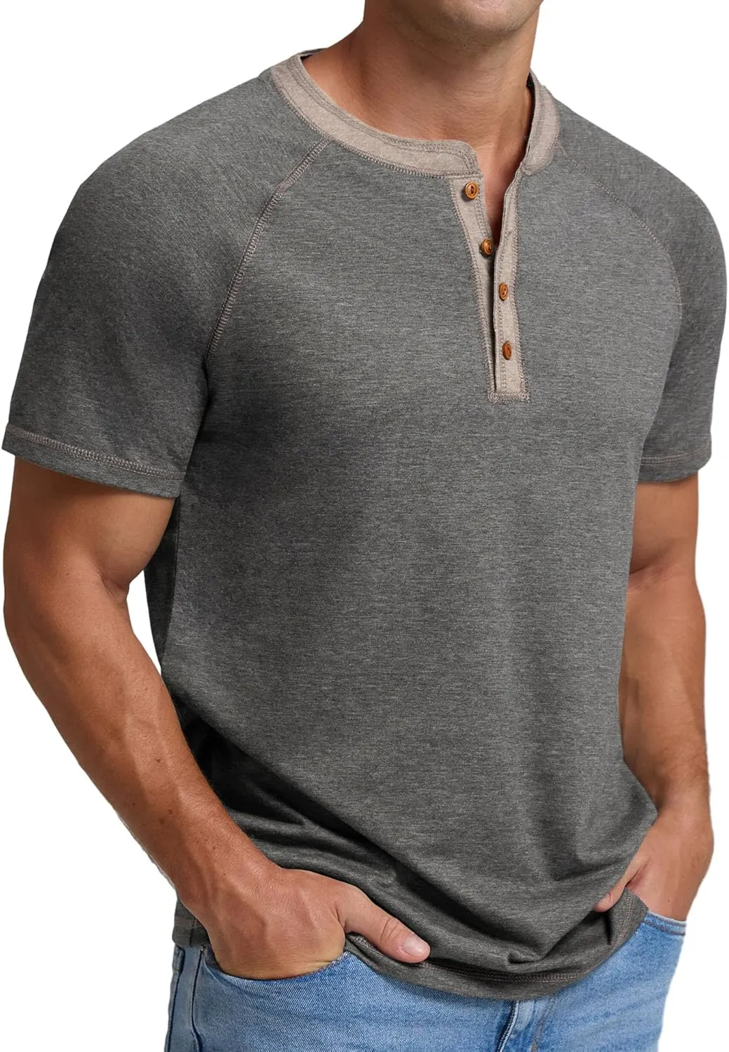 Sailwind Mens Henley Long/Short Sleeve T-Shirt Cotton Casual Shirt