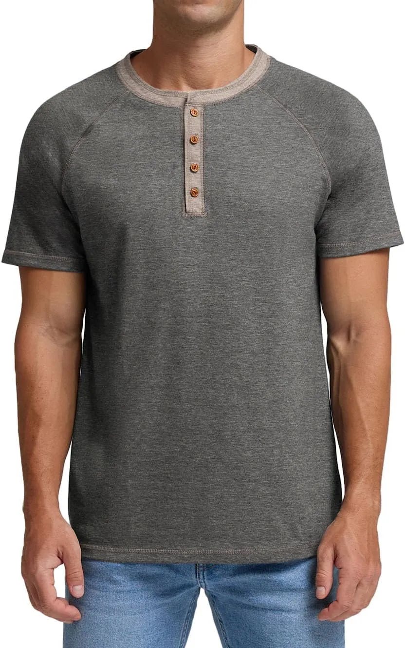 Sailwind Mens Henley Long/Short Sleeve T-Shirt Cotton Casual Shirt
