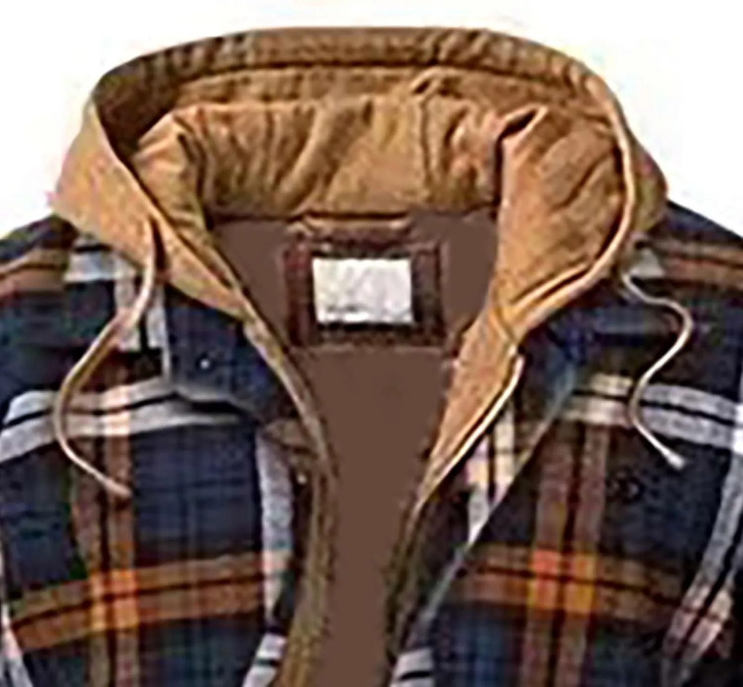 SHAOBGE Mens Fleece Lined Flannel Plaid Shirts Jacket Button Down Sherpa Jackets with Hood Long Sleeve Winter Hooded Coats
