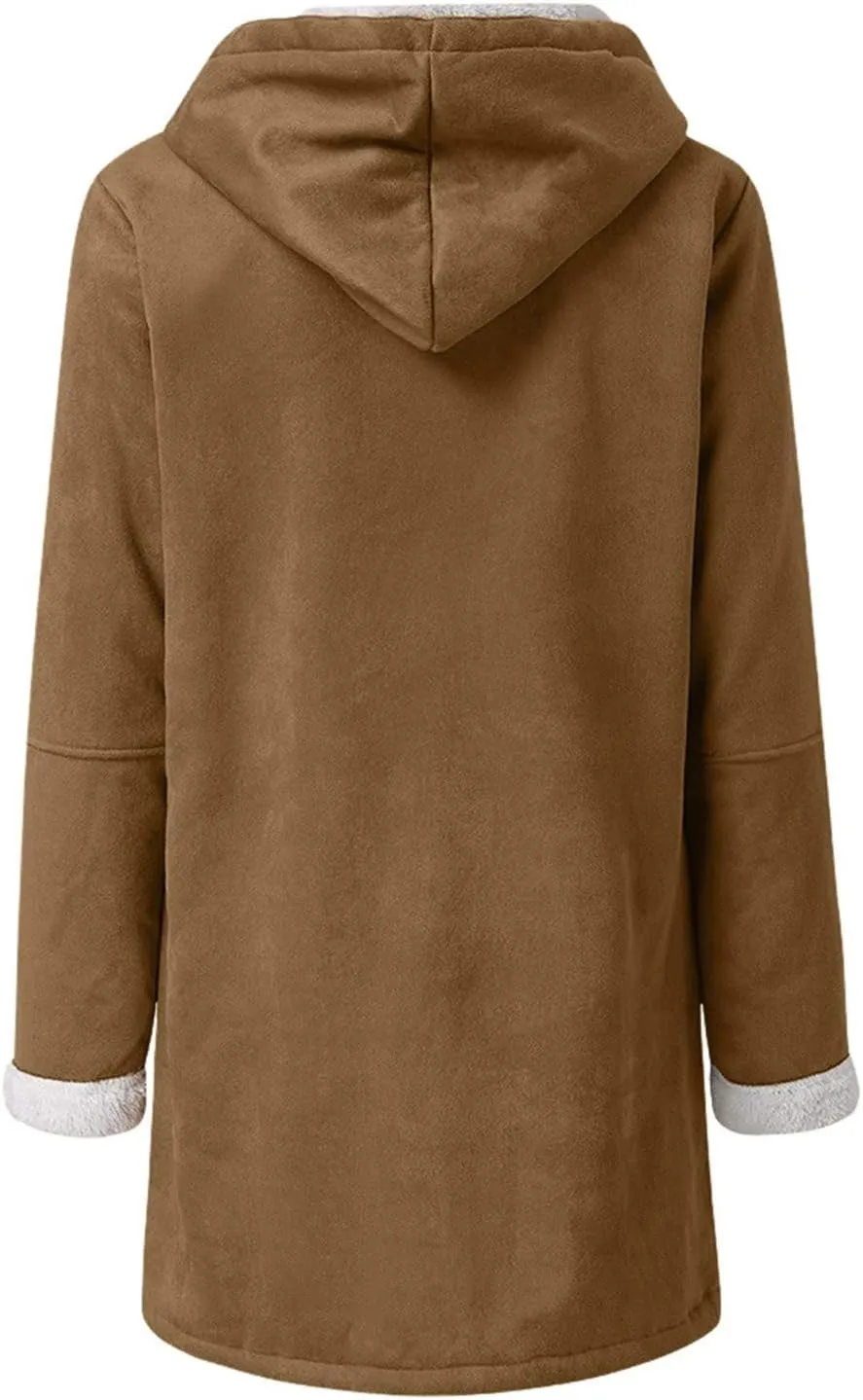SHAOBGE Womens Plus Size Winter Coats Warm Sherpa Fleece Lined Jackets Hooded Parka Faux Suede Pea Coat Outerwear 2024
