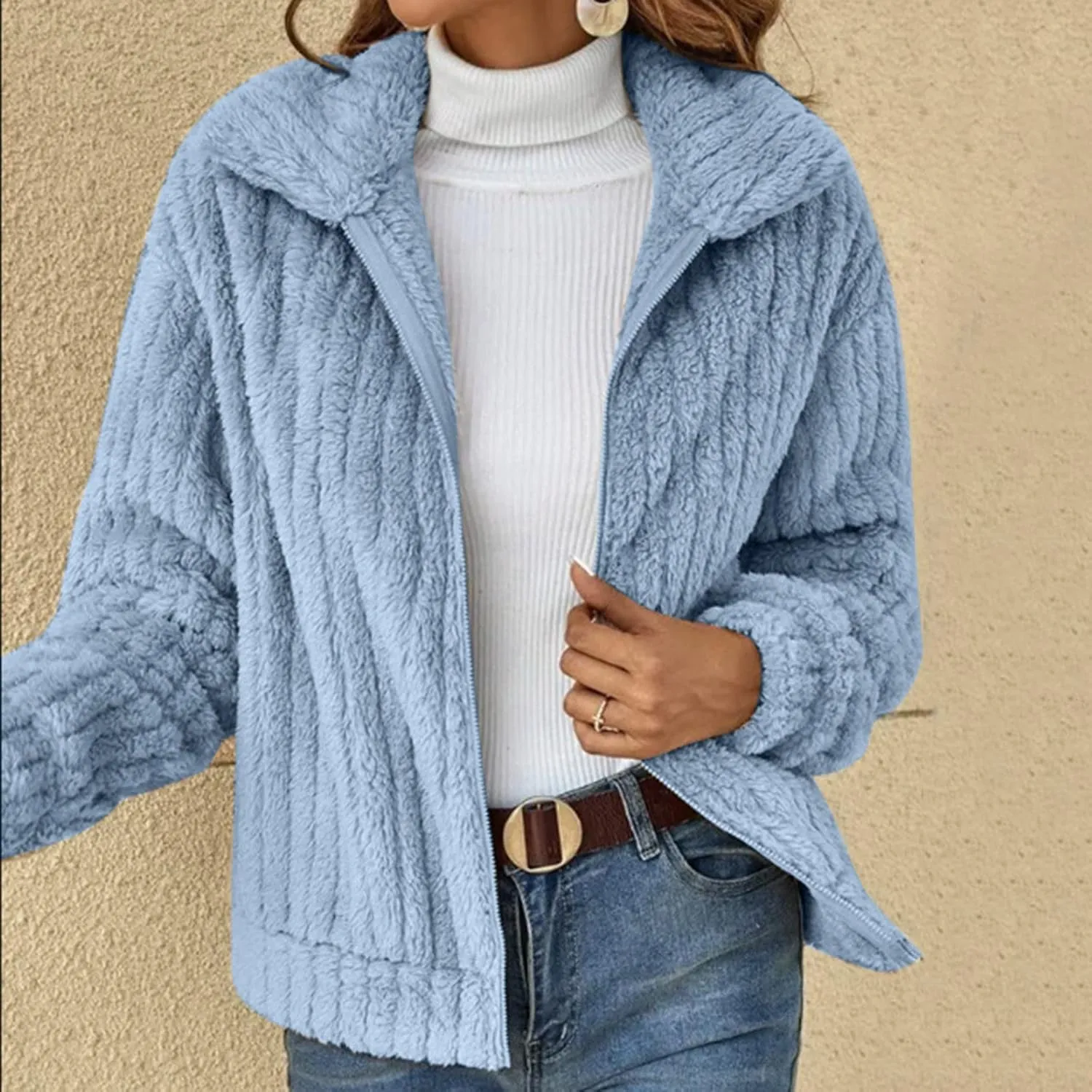 SHAOBGE Women'S Winter Coats Fleece Bed Jacket Fleece Lined Hoodie Women Womens Fall Jackets