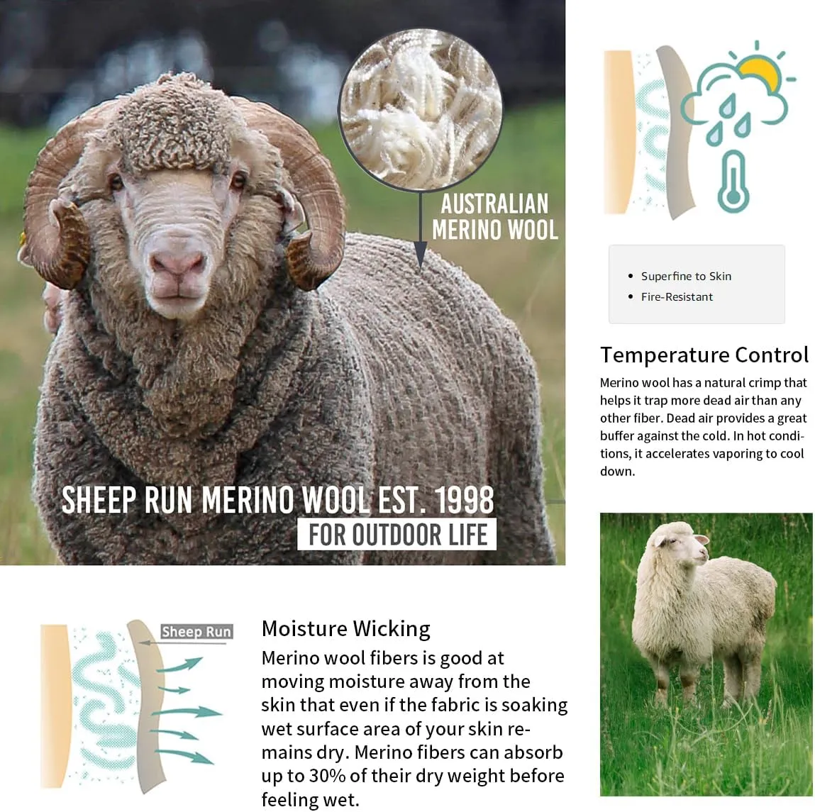 SHEEP RUN Merino Wool Camisole Racerback Tank Top Yoga Shirt Breathable Light-Weight Shirt
