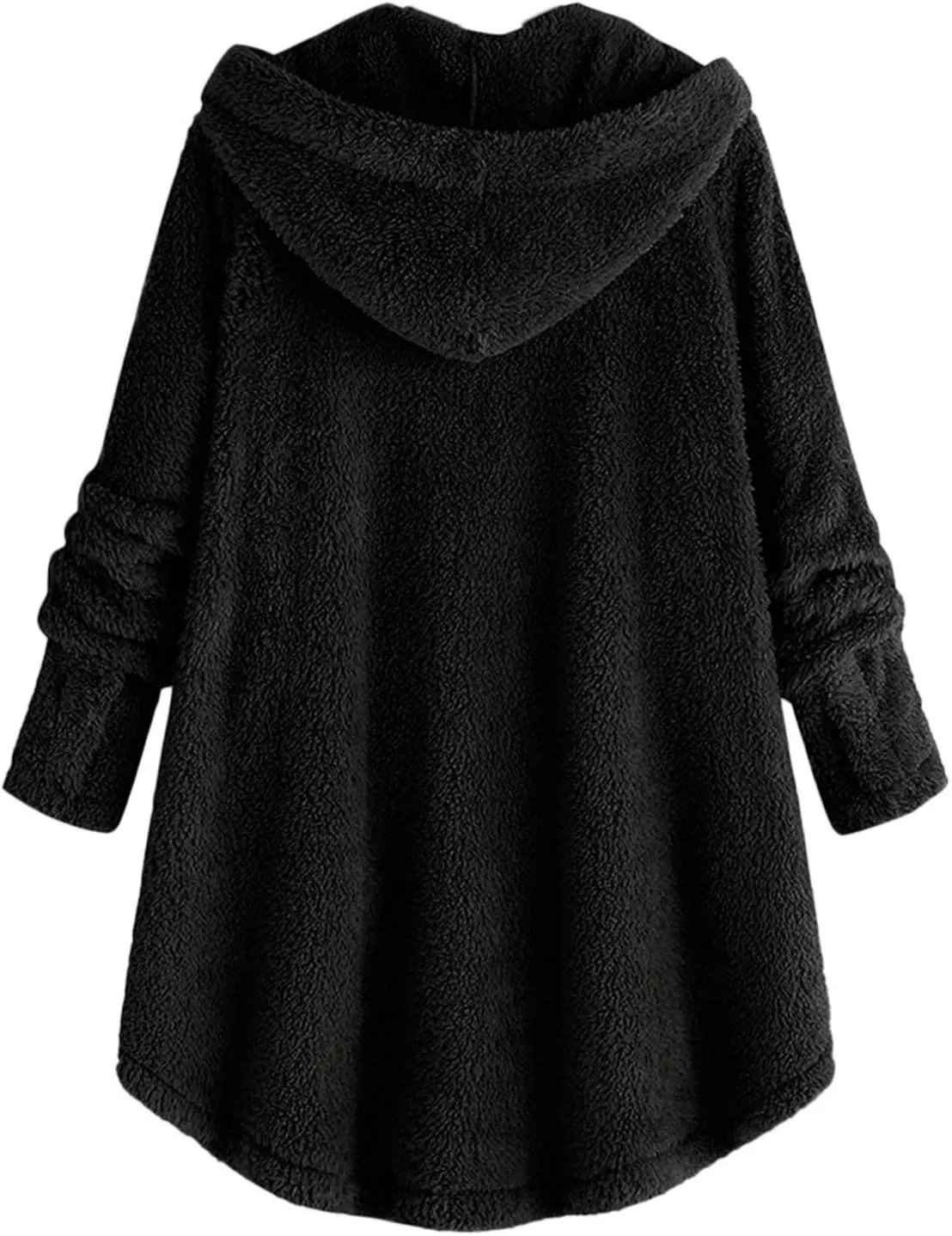 Sherps Jacket for Women Winter Plus Size Cute Button Down Hooded Tops Teddy Coat Outerwear Fuzzy Jackets Warm Teddy