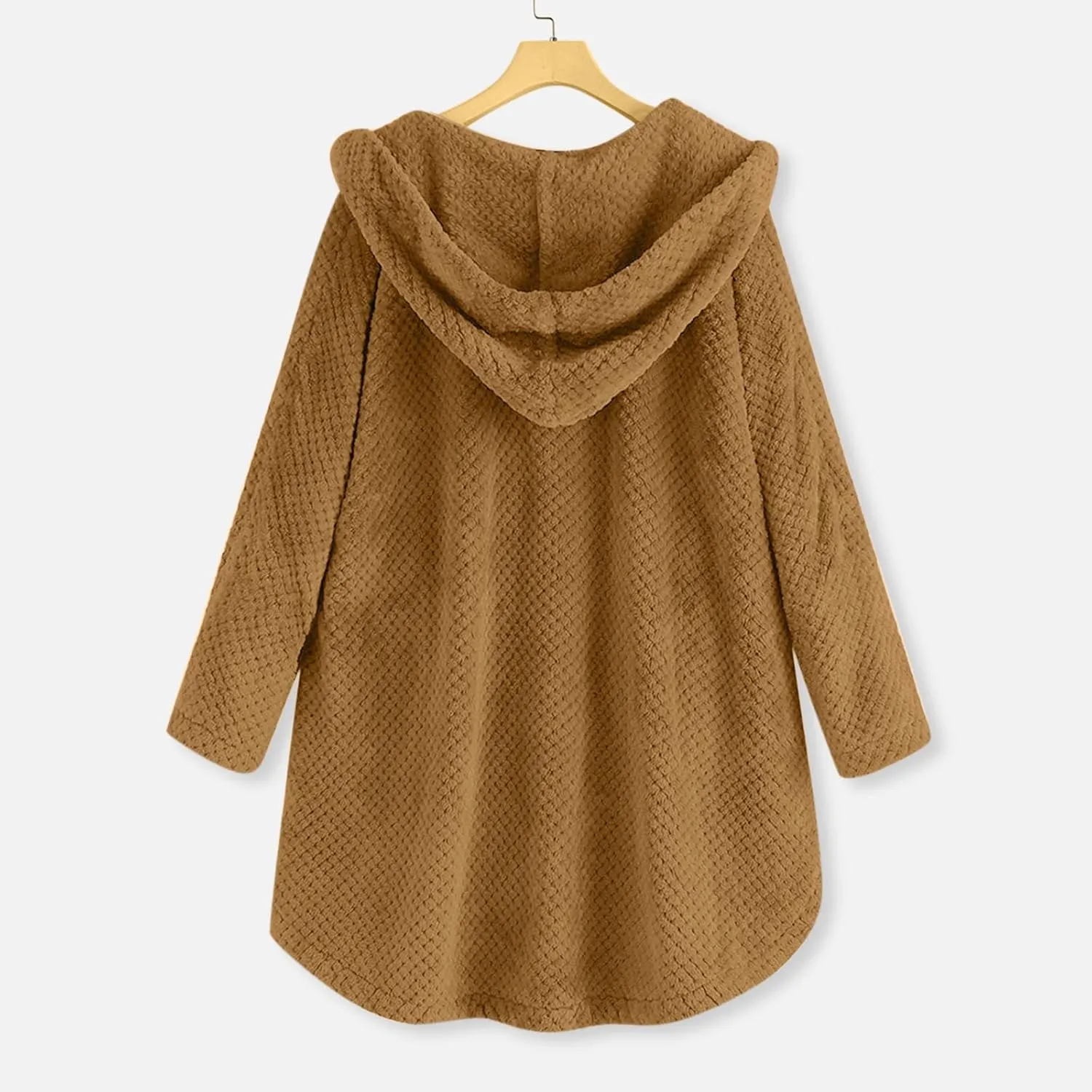 Sherps Jacket for Women Winter Plus Size Cute Button Down Hooded Tops Teddy Coat Outerwear Fuzzy Jackets Warm Teddy