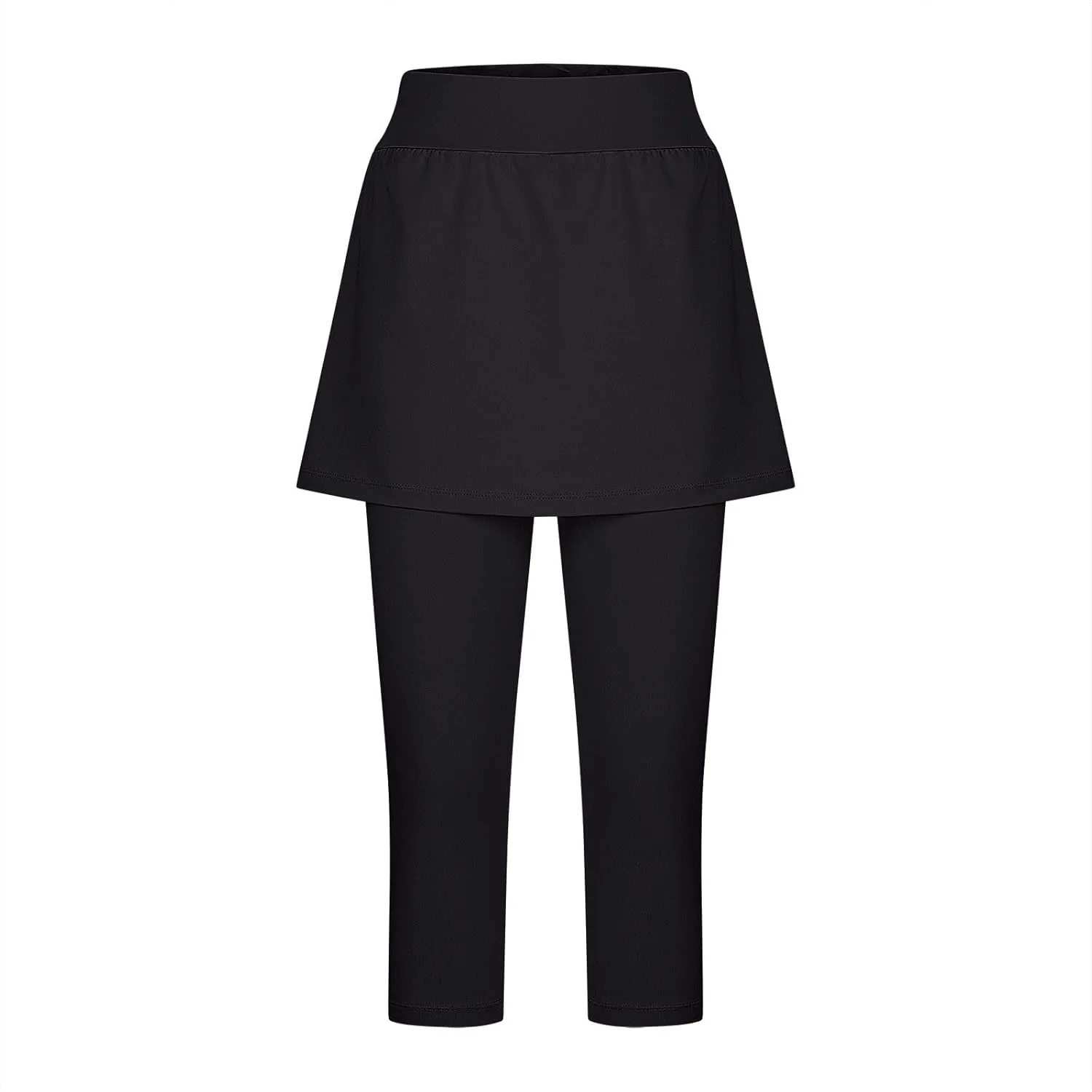 Skirted Leggings for Women Capri Athletic Golf Skorts Gym Tennis Yoga Legging High Waisted Capri Leggings with Skirts