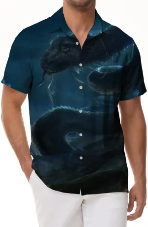 Snake 3D Shark Printed Short Sleeve Shirt Summer Cool Clothes Daily Casual Style Leisure Street New Cool Men