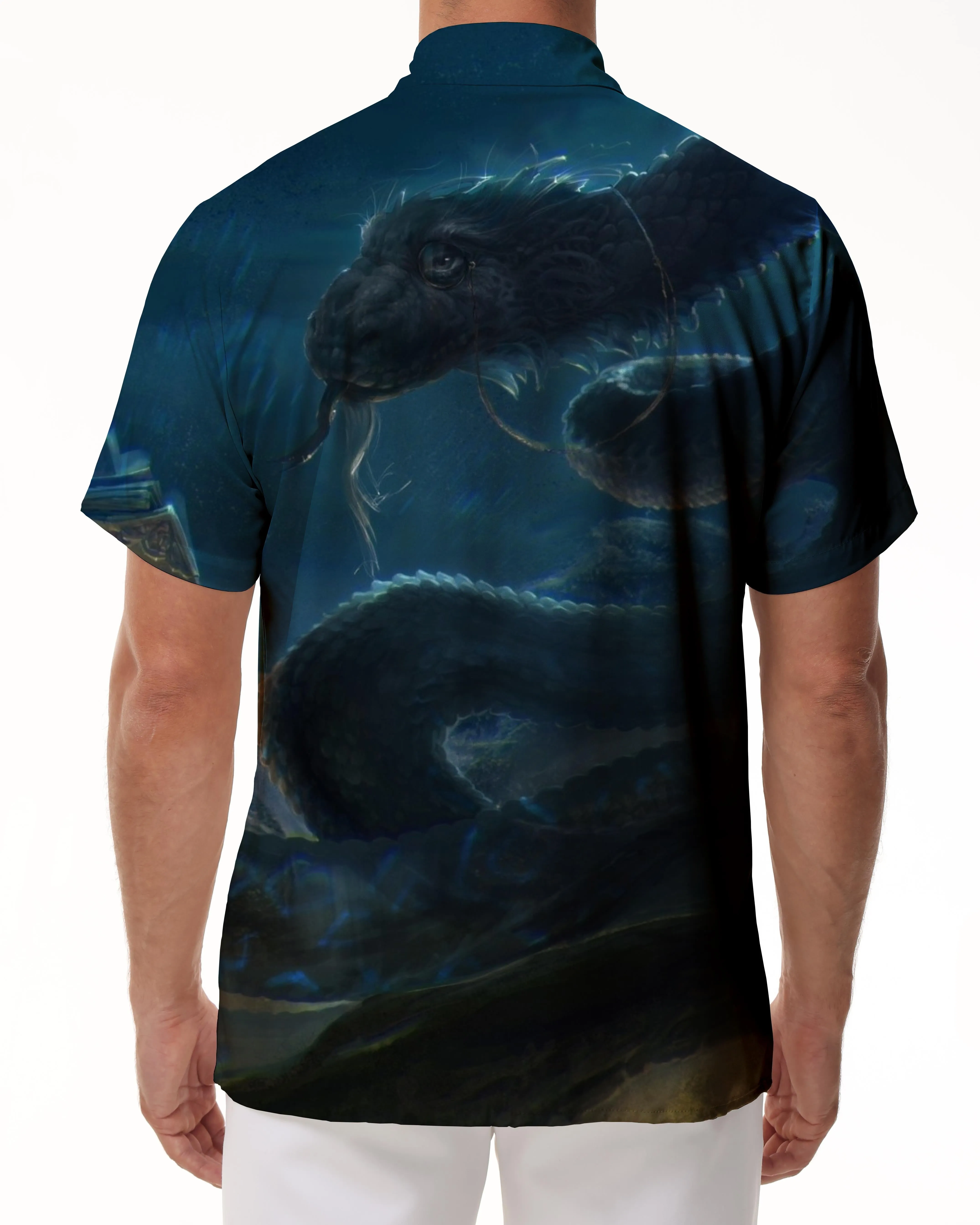 Snake 3D Shark Printed Short Sleeve Shirt Summer Cool Clothes Daily Casual Style Leisure Street New Cool Men