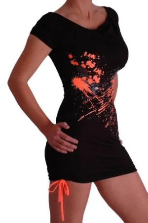 Splash Graphic Short Dress