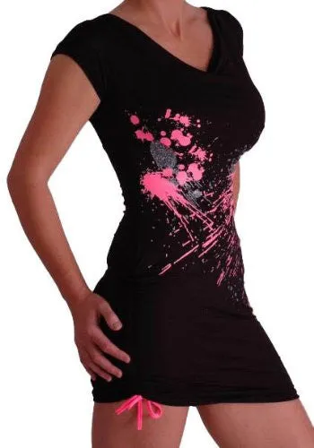 Splash Graphic Short Dress