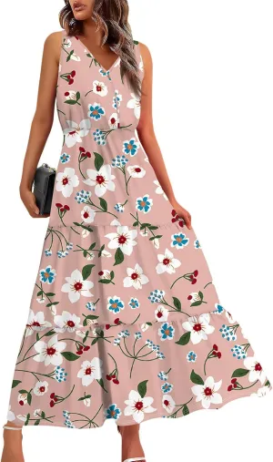 Spring Dresses for Women 2025 Floral Print Dresses for Women 2025 Casual Boho Flowy Patchwork