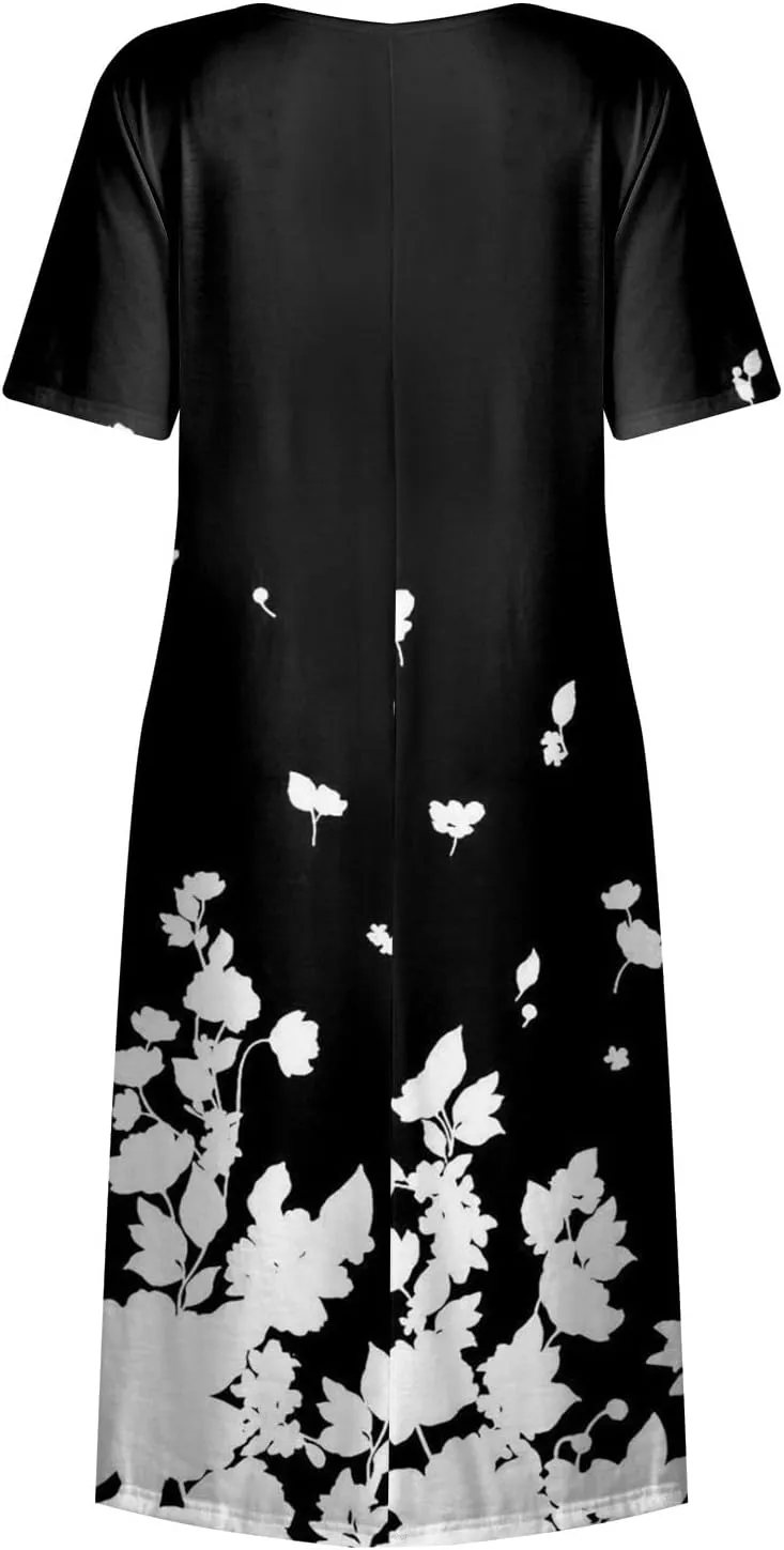 Spring Dresses for Women 2025 Womens Summer Dresses Casual Floral Print Dresses for Women Boho
