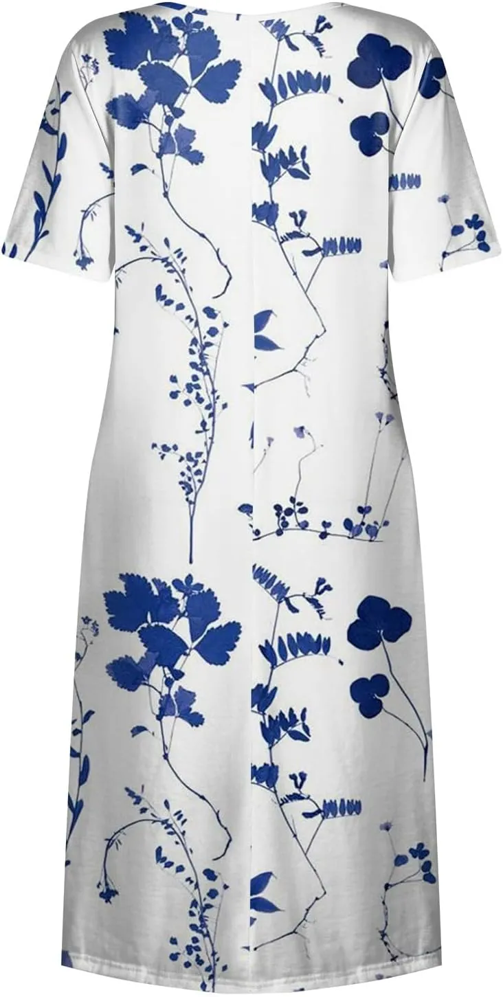 Spring Dresses for Women 2025 Womens Summer Dresses Casual Floral Print Dresses for Women Boho