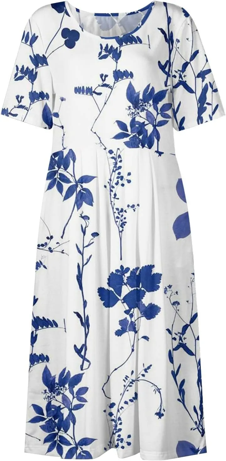 Spring Dresses for Women 2025 Womens Summer Dresses Casual Floral Print Dresses for Women Boho