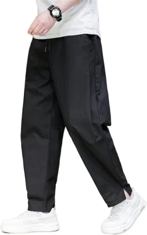 Spring Summer Chinese Style Cotton-Linen Casual Pants for Men - Trendy Plus Size Wide-Legged Harem Pants