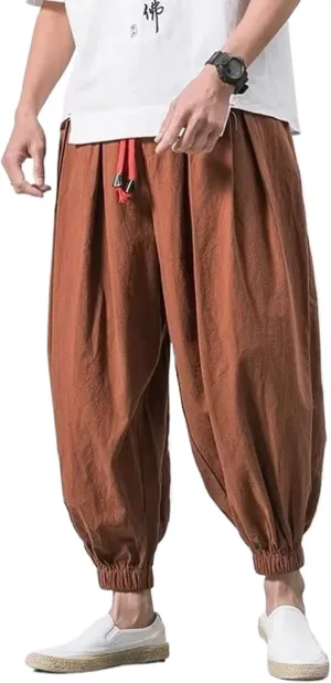 Spring Summer Men Loose Harem Pants Chinese Sweatpants Casual Oversize Trousers Male
