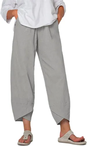 Springrain Women's Capri Pants Casual Summer Cotton Cropped Lounge Pants Trousers