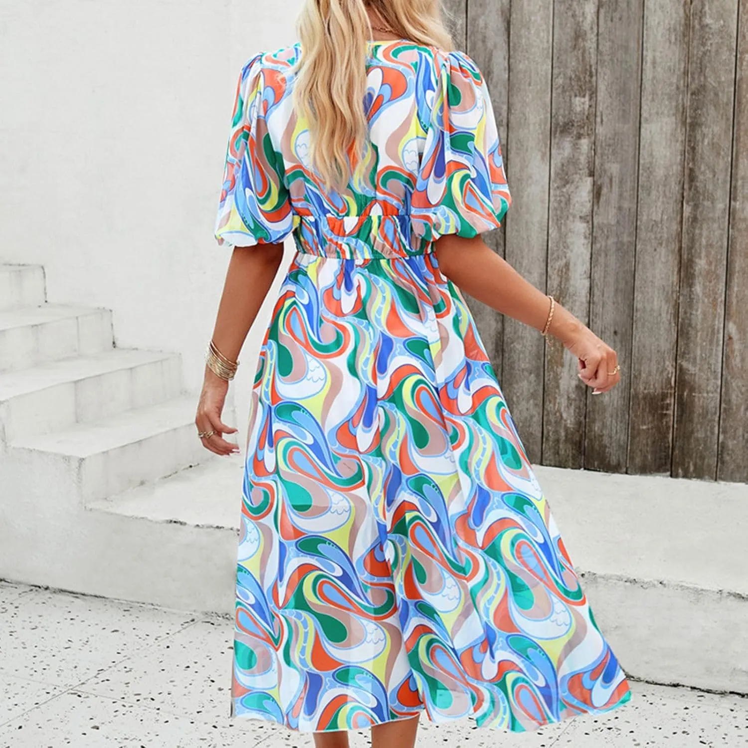 Summer Dresses for Women 2025 Womens Dresses for Wedding Guest Floral Print Spring Summer Casual