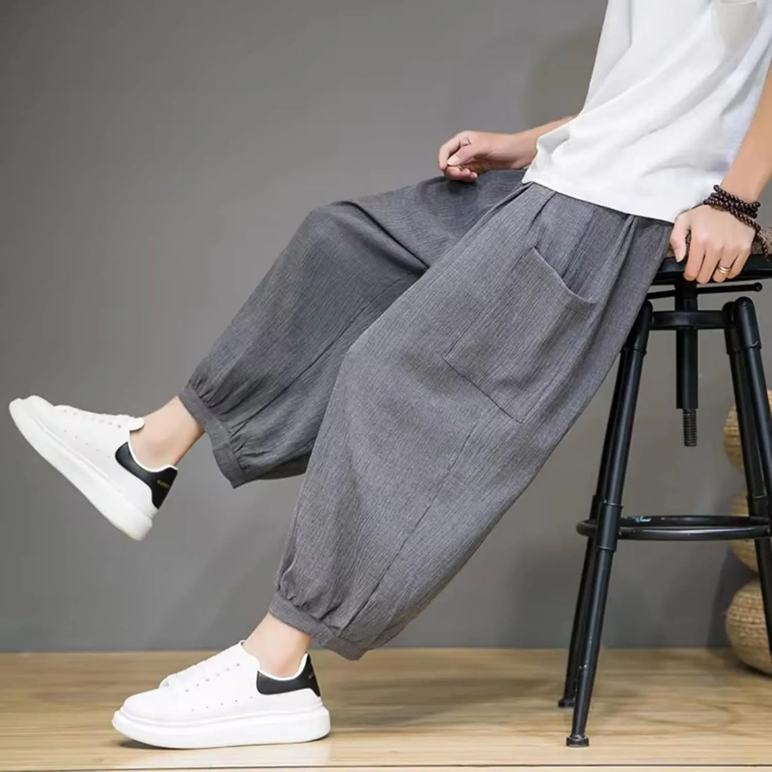 Summer Men Harem Pants Pencil Pants Trousers