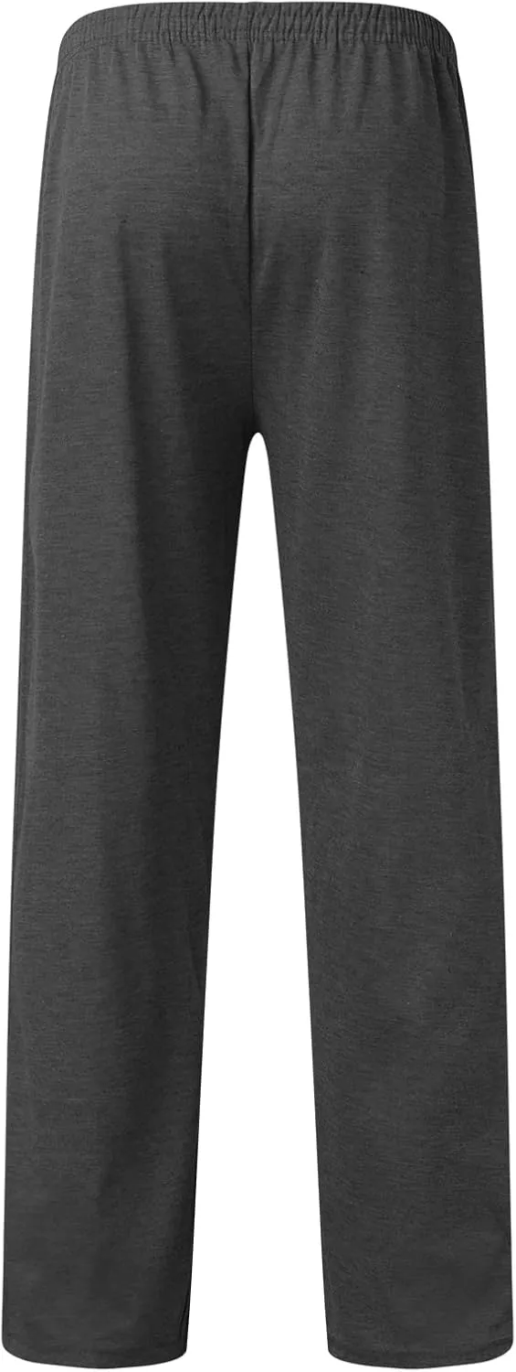 Sweatpants For Men Men's Cotton Joggers Solid Drawstring Sport Cargo Fashion Pants Hiking Running Sweatpants Trousers