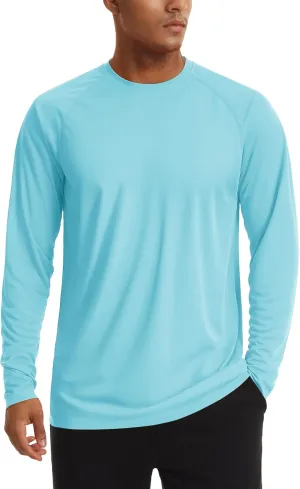 TACVASEN Men's Sun Shirt UPF 50  Long Sleeve UV Protection Lightweight Rash Guard Swim Shirt Quick Dry Fishing T-Shirt