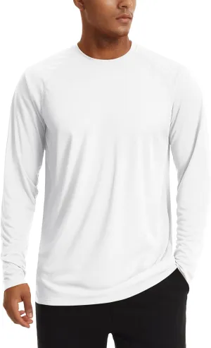 TACVASEN Men's Sun Shirt UPF 50  Long Sleeve UV Protection Lightweight Rash Guard Swim Shirt Quick Dry Fishing T-Shirt