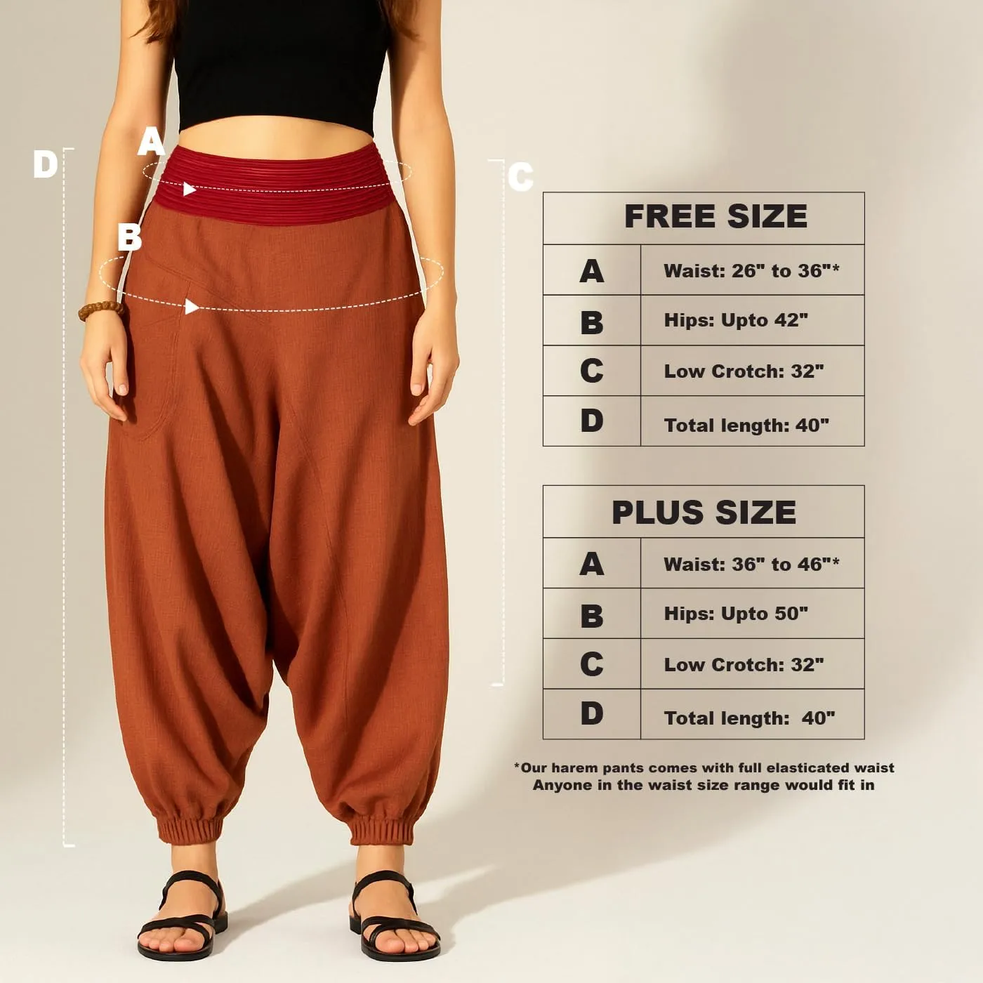 The Veshti Company Comfy Women's Yoga Harem Pants Elastic Waist Wide Leg Pants Loose Baggy Boho Clothes for Women