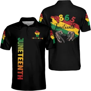 ThuhaTree Store Personalized Juneteenth Men & Women Polo Shirt S-5XL, juneteenth Polo Shirt for Men, juneteenth Shirts Women Polo (Style 3) Multi