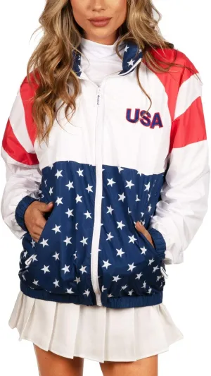 Tipsy Elves Windbreaker Jackets - Retro 80s & 90's Hooded Windbreaker Jacket