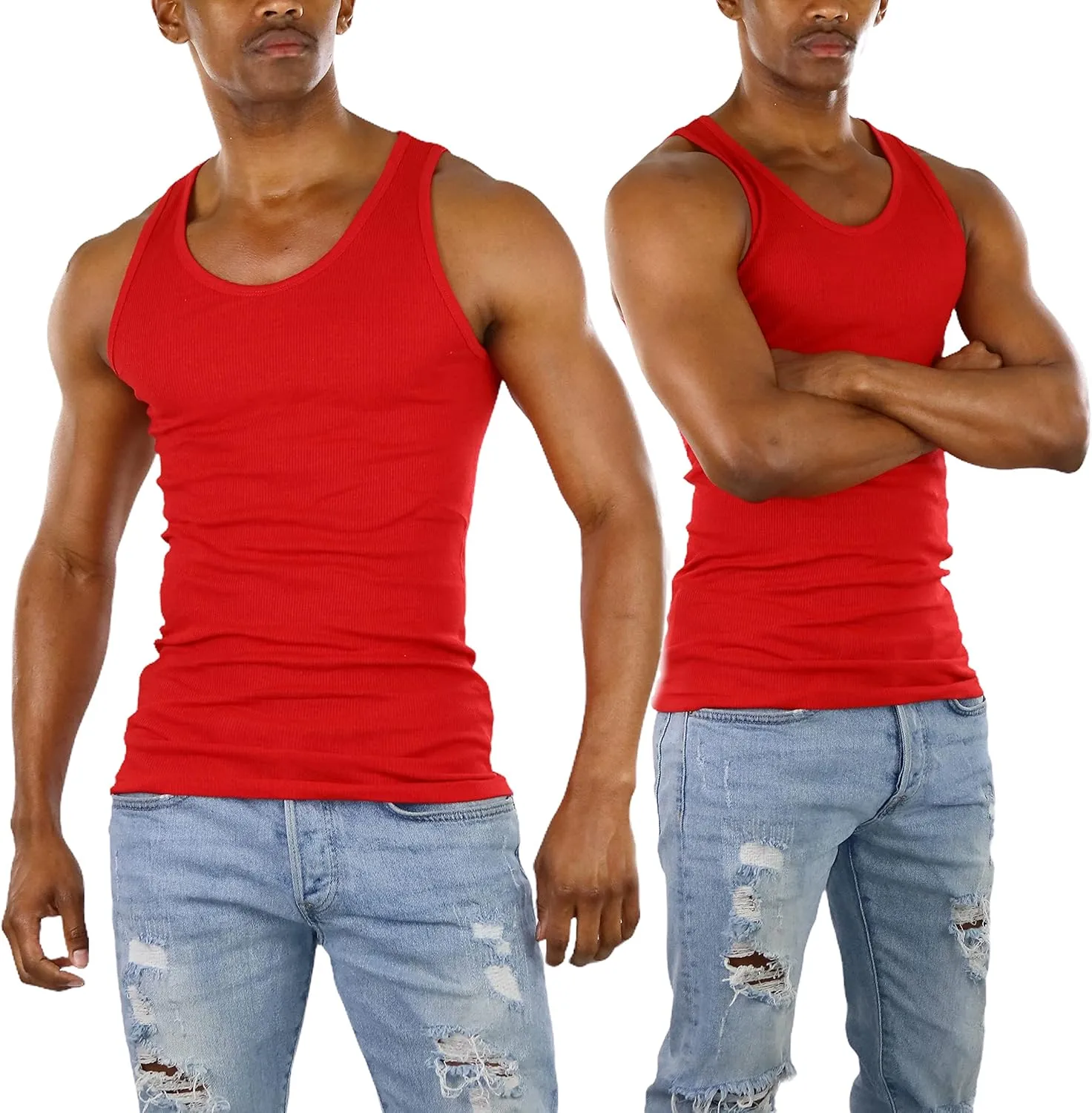 ToBeInStyle Mens Workout A-Shirt Long Muscle Shirt Tank Top
