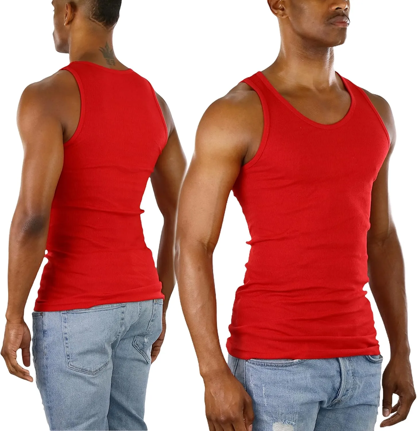 ToBeInStyle Mens Workout A-Shirt Long Muscle Shirt Tank Top