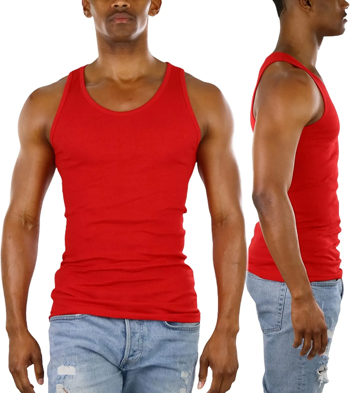 ToBeInStyle Mens Workout A-Shirt Long Muscle Shirt Tank Top