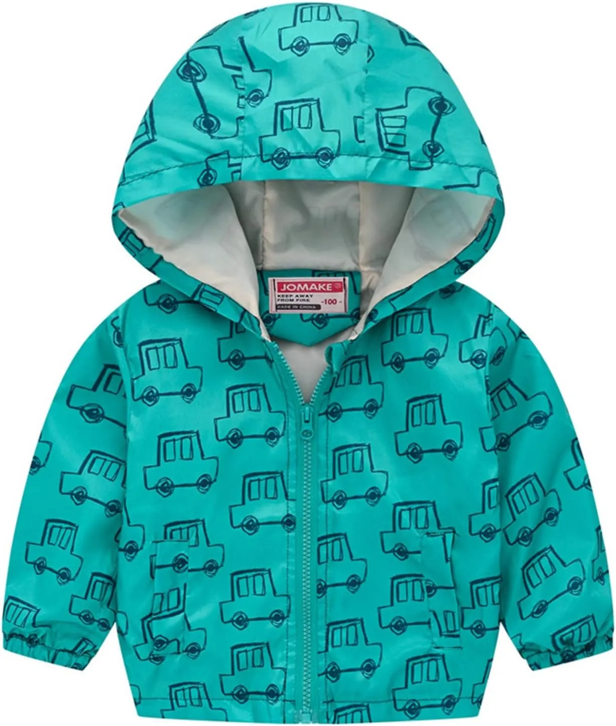Toddler Boys Girls Floral Printed Coats Windproof Jacket Hooded Trench Lightweight Zipper Hooded Coats Winter Outerwear