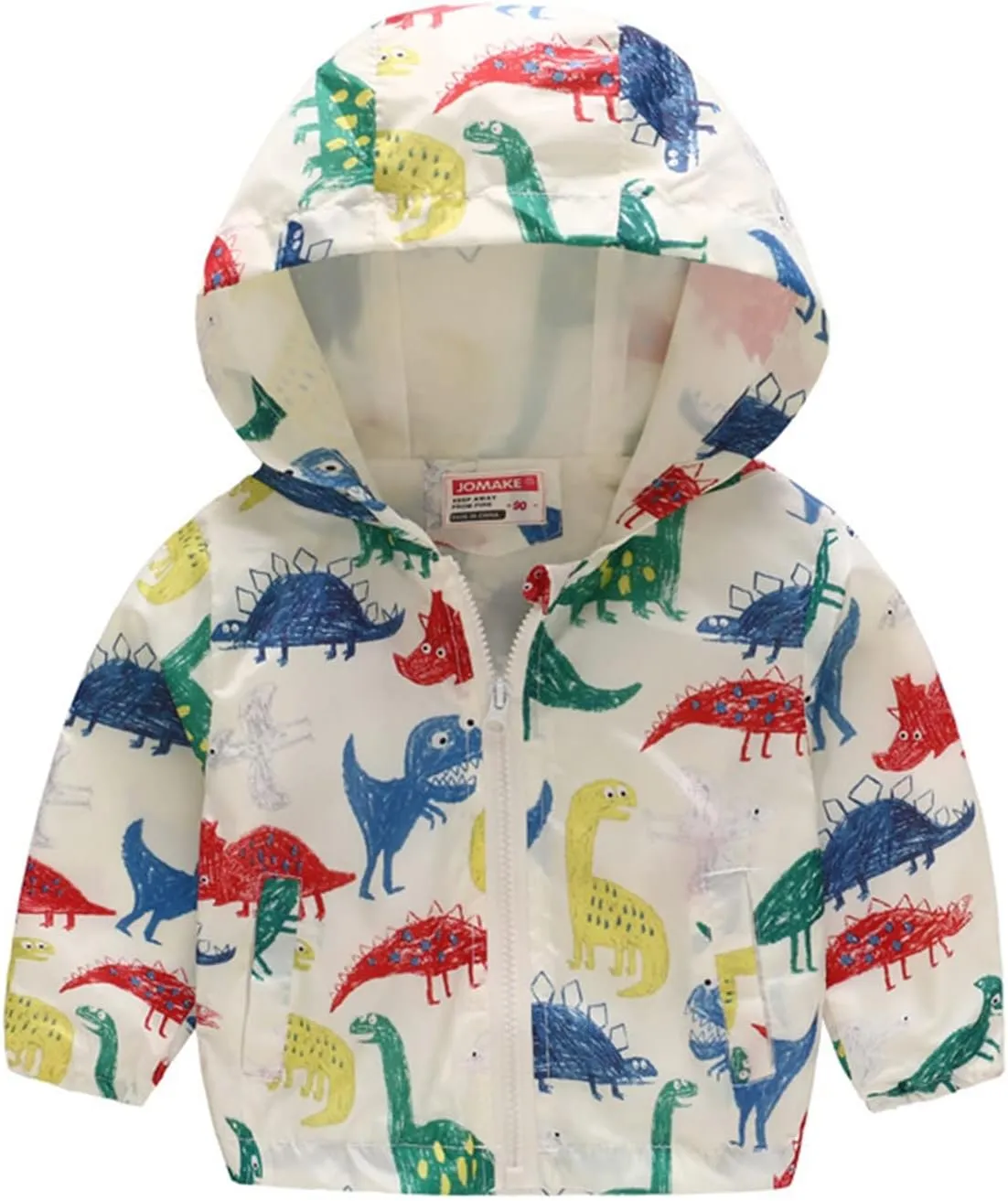 Toddler Boys Girls Floral Printed Coats Windproof Jacket Hooded Trench Lightweight Zipper Hooded Coats Winter Outerwear