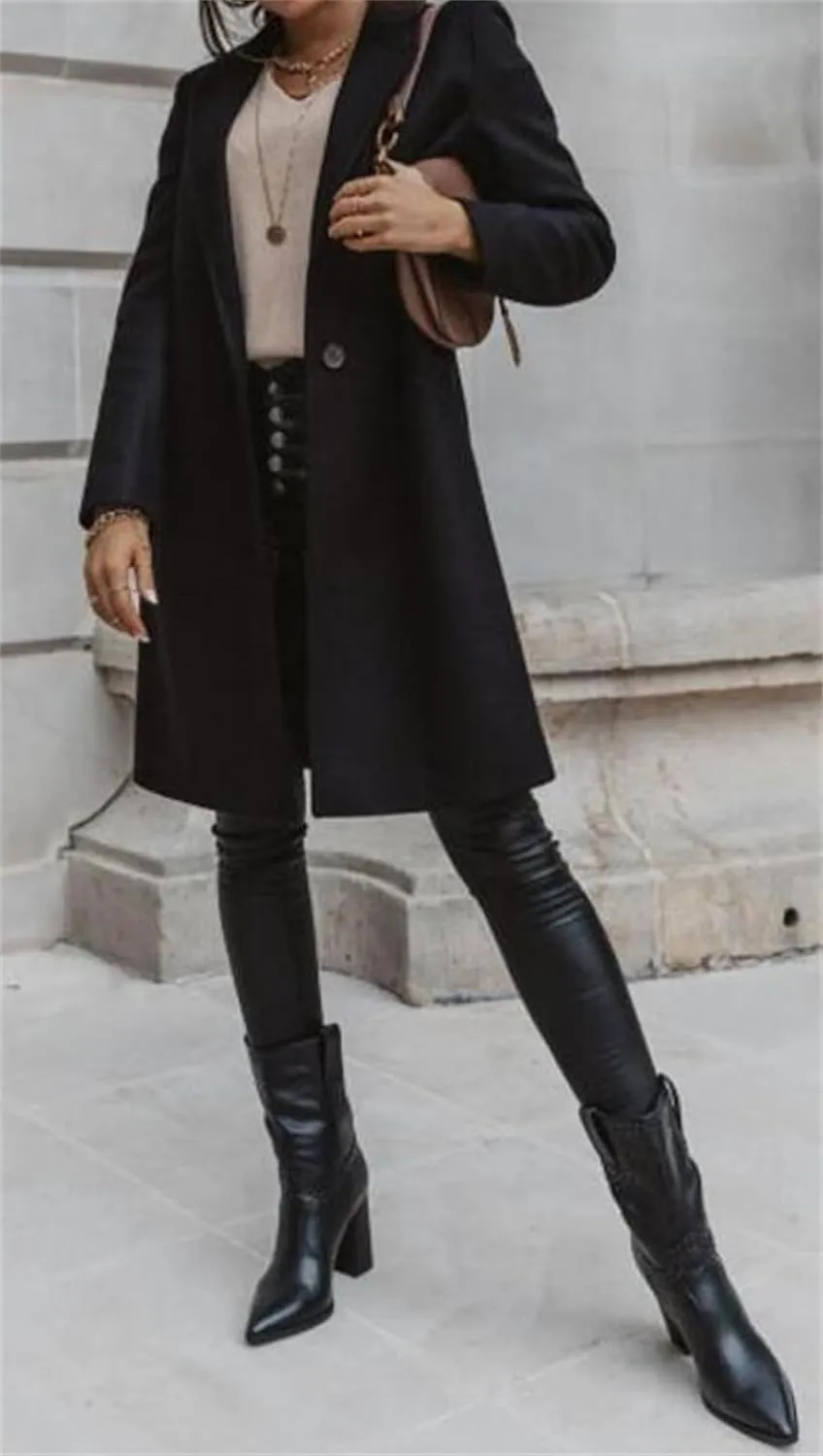 Trench Coat for Women Winter Elegant Windbreaker Fall Long Coats for Women Midi Peacoat Trench Coats Outwear