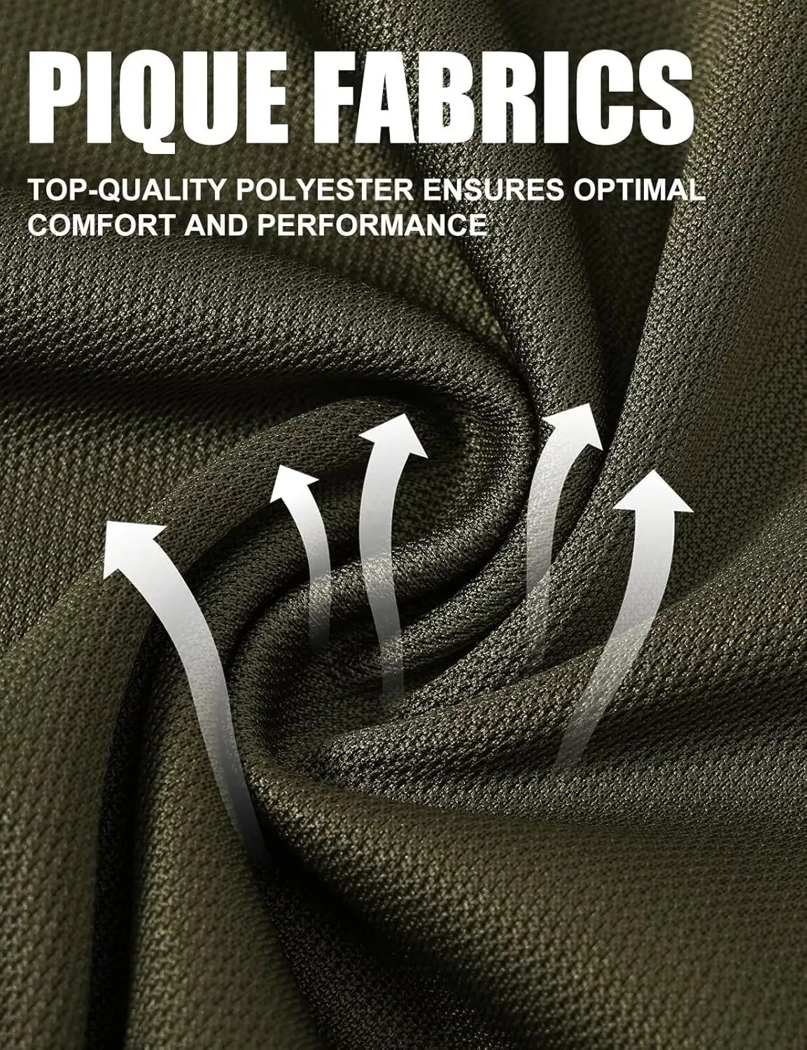 Tyhengta Men's Polo Shirt Long Sleeve Quick Dry Athletic Performance Shirts Pique Golf Shirt