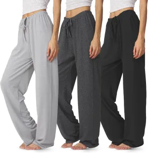 Ultra Performance Womens Pajama PJ Pants 3 Pack Lounge Bottoms Pajamas for Women (Avail in Plus Sizes)
