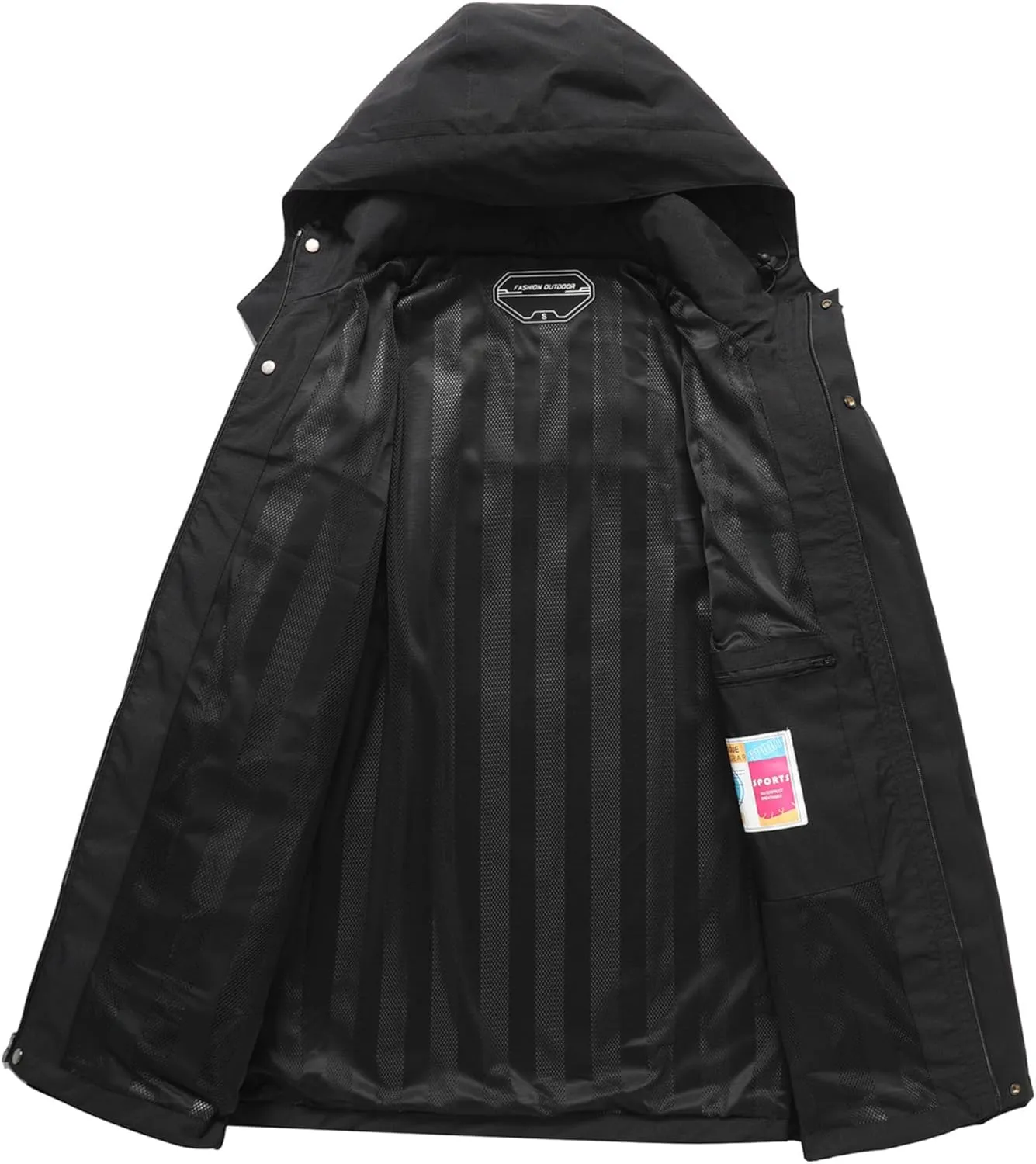 V.A.TOR 189 UNCO&BOROR Men's Waterproof Windbreaker Jackets Lightweight Hooded Rain Coat for Hiking Camping