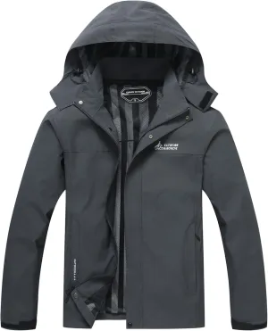 V.A.TOR 189 UNCO&BOROR Men's Waterproof Windbreaker Jackets Lightweight Hooded Rain Coat for Hiking Camping