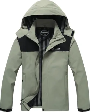 V.A.TOR 189 UNCO&BOROR Men's Waterproof Windbreaker Jackets Lightweight Hooded Rain Coat for Hiking Camping