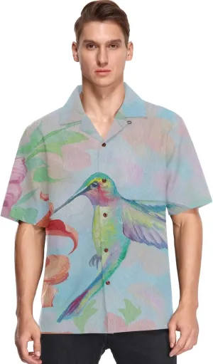 visesunny Mens Casual Button Down Short Sleeve Hawaiian Shirt Aloha Shirt