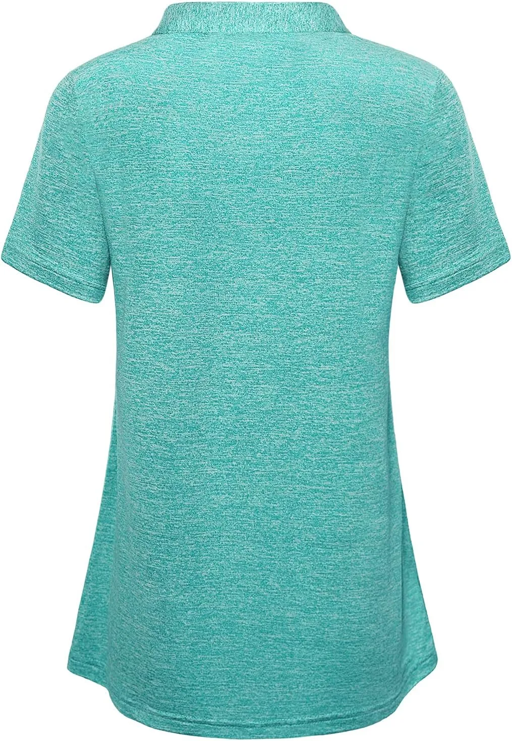 Vldnery Womens Golf Shirt Moisture Wicking V Neck Athletic Loose Yoga Workout Polo Shirt